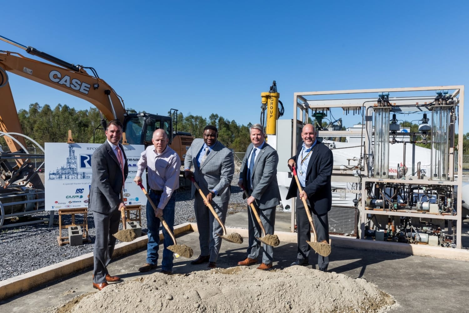 Company leadership breaking ground on plant