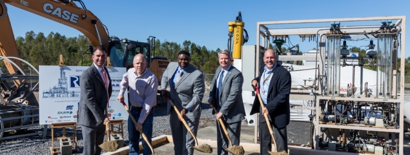 Company leadership breaking ground on plant